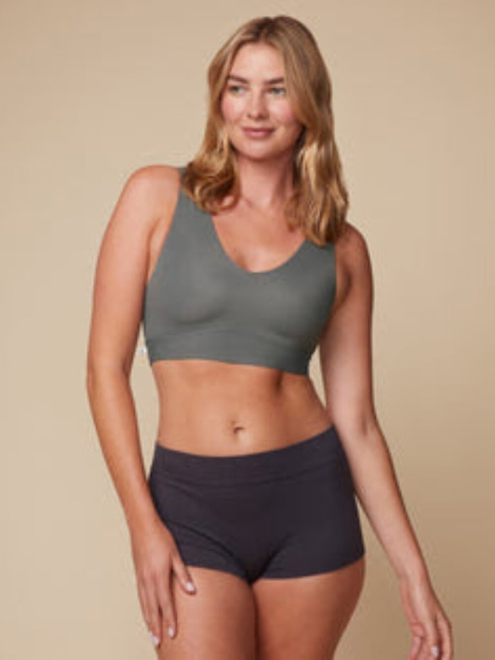 Harper Wilde Bliss Bralette - Stone (Gray/Green) - Size: M